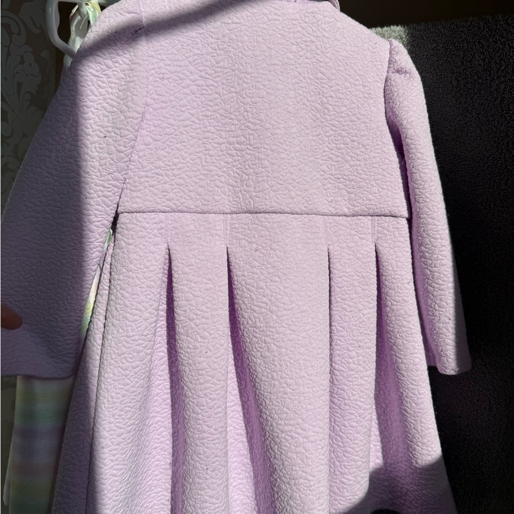 BONNIE JEAN Pastel Striped and Purple Toddler Easter Dress Set - Picture 5 of 11